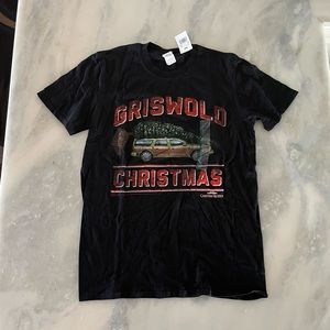 National Lampoons Mens Black Griswold Family Christmas T-Shirt Size M